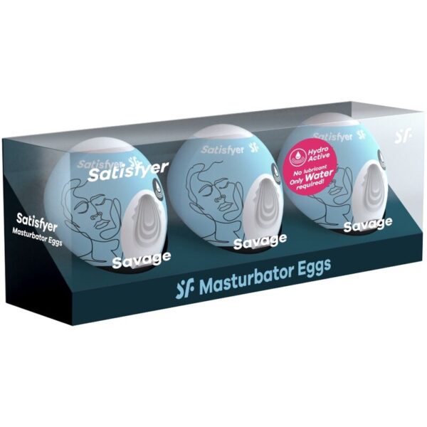SATISFYER 3 HUEVOS MASTURBADORES - SAVAGE - Imagen 2