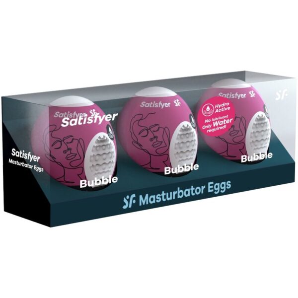 SATISFYER 3 HUEVOS MASTURBADORES - BUBBLE - Imagen 2