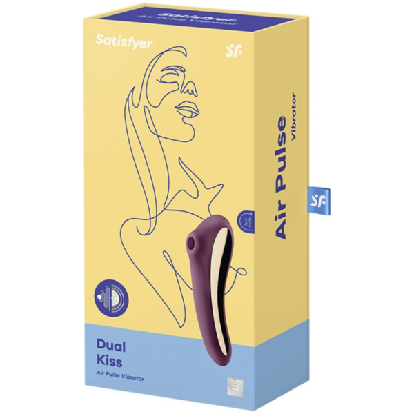 SATISFYER DUAL KISS ESTIMULADOR CLITORIS - PURPURA - Imagen 4