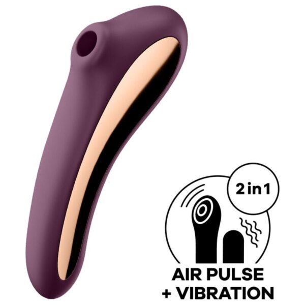 SATISFYER DUAL KISS ESTIMULADOR CLITORIS - PURPURA - Imagen 2