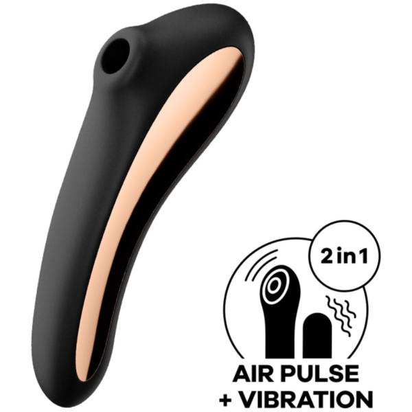 SATISFYER DUAL KISS ESTIMULADOR CLITORIS - NEGRO - Imagen 2