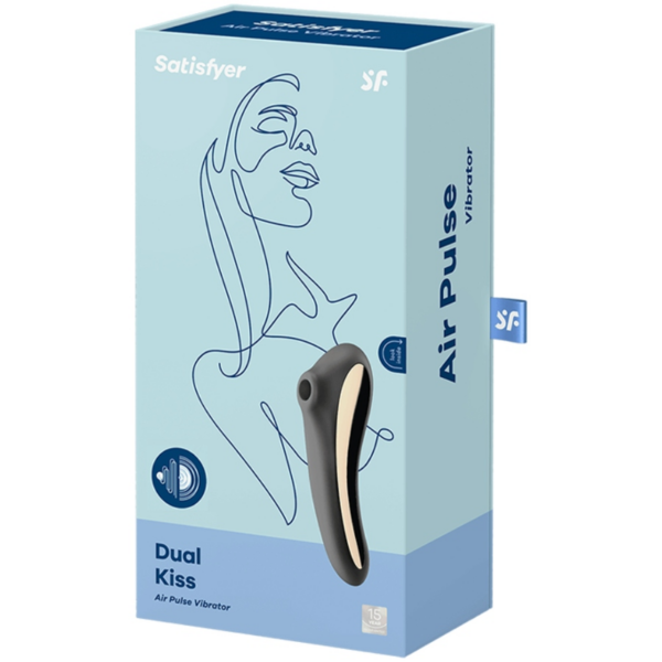 SATISFYER DUAL KISS ESTIMULADOR CLITORIS - NEGRO - Imagen 4