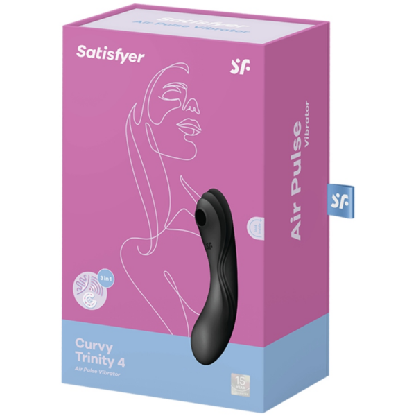 SATISFYER CURVY TRINITY 4 ESTIMULADOR Y VIBRADOR - NEGRO - Imagen 3