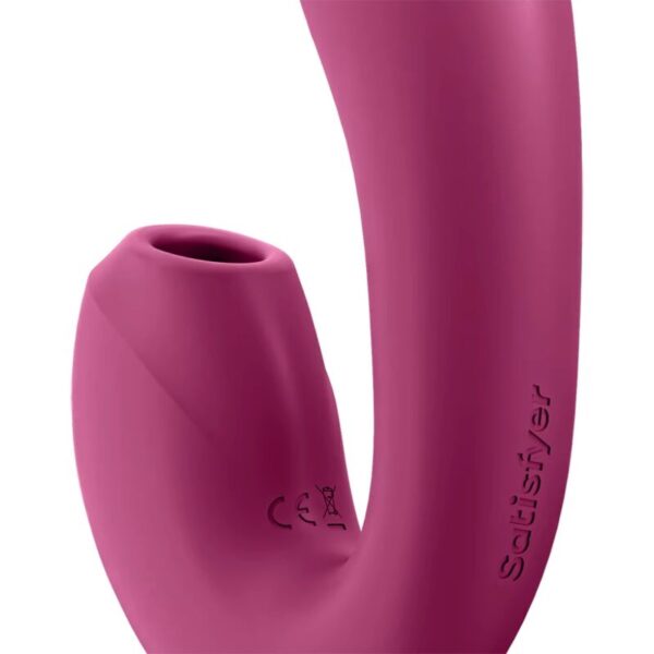 SATISFYER SUNRAY ESTIMULADOR Y VIBRADOR APP - ROJO - Imagen 2