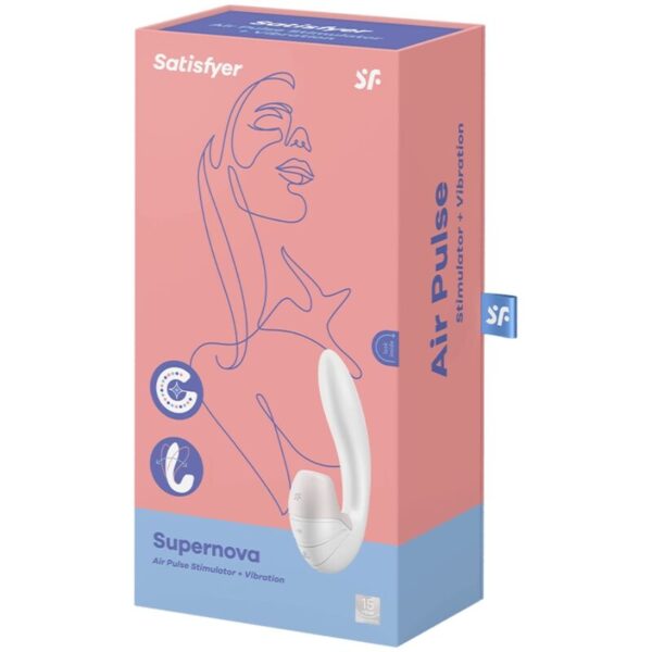 SATISFYER SUPERNOVA ESTIMULADOR Y VIBRADOR - BLANCO - Imagen 3
