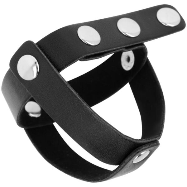 OHMAMA FETISH FUNDA CUERO DE CASTIDAD PARA TESTICULOS - Imagen 2