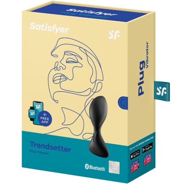 SATISFYER TRENDSETTER PLUG VIBRADOR APP - NEGRO - Imagen 4