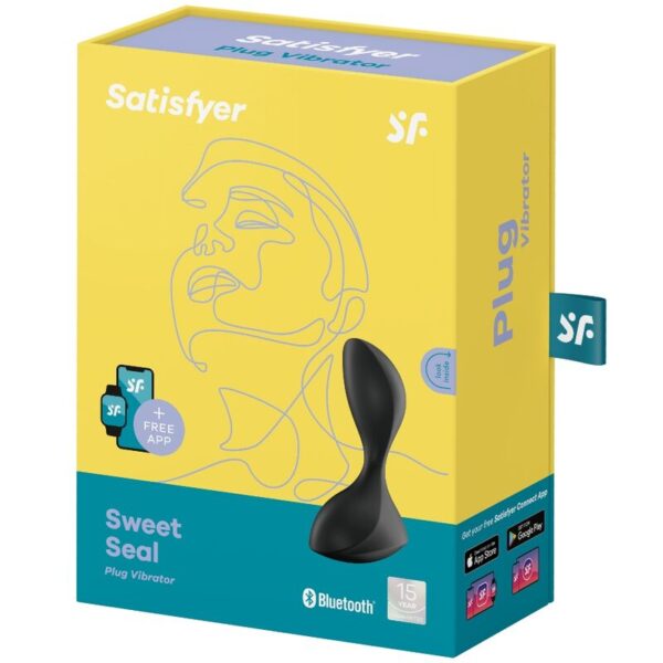 SATISFYER SWEET SEAL PLUG VIBRADOR APP - NEGRO - Imagen 4