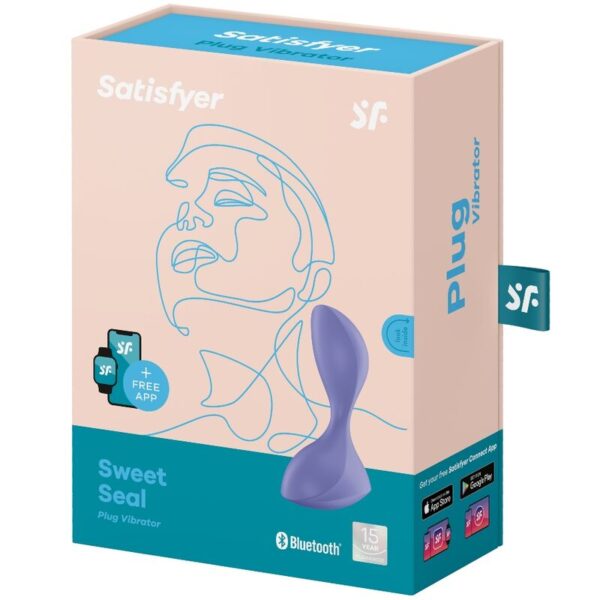 SATISFYER SWEET SEAL PLUG VIBRADOR APP - LILA - Imagen 4