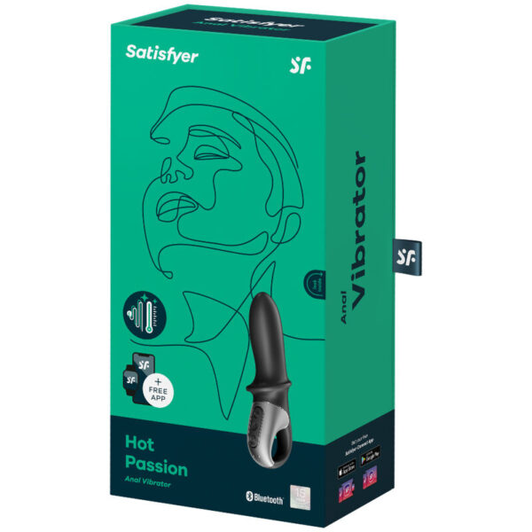 SATISFYER HOT PASSION VIBRADOR ANAL APP - NEGRO - Imagen 4