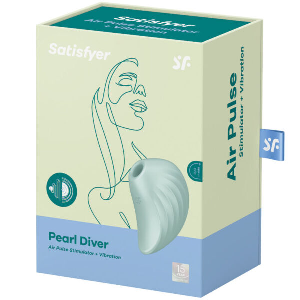SATISFYER PEARL DIVER ESTIMULADOR Y VIBRADOR - VERDE - Imagen 4