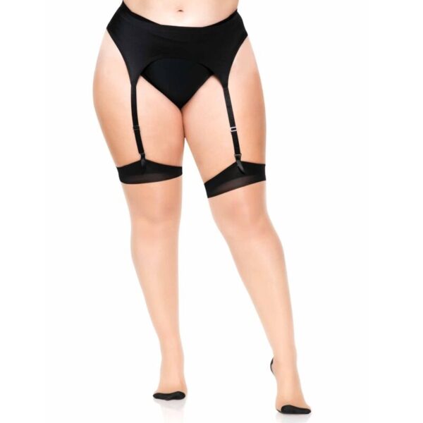 LEG AVENUE MEDIAS NUDE CON TACON CUBANO Y COSTURA TRASERA PLUS - Imagen 3