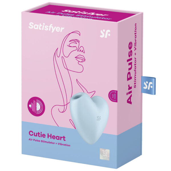 SATISFYER CUTIE HEART ESTIMULADOR Y VIBRADOR - AZUL - Imagen 4