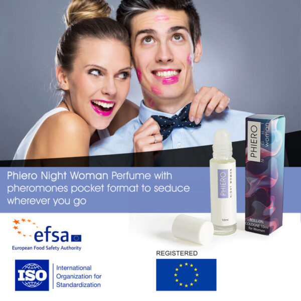 PHIERO NIGHT WOMAN PERFUME FEROMONAS CON ROLL-ON - Imagen 2