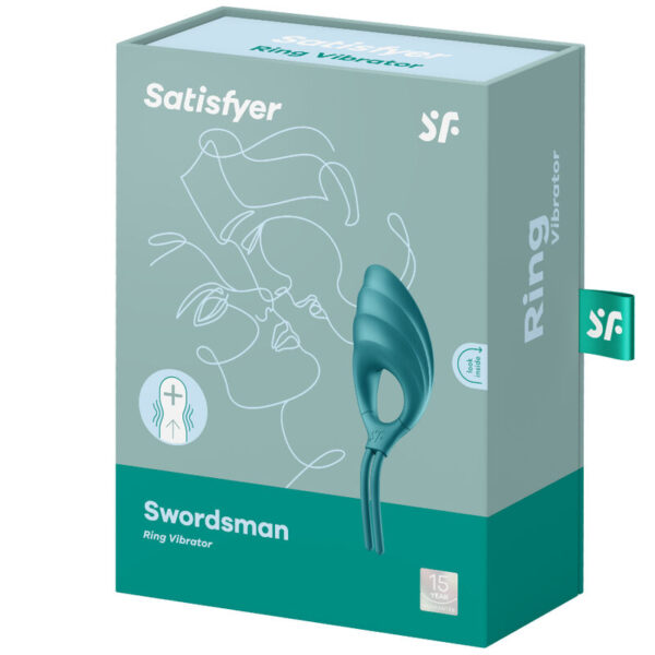 SATISFYER SWORDSMAN ANILLO VIBRADOR - VERDE - Imagen 4
