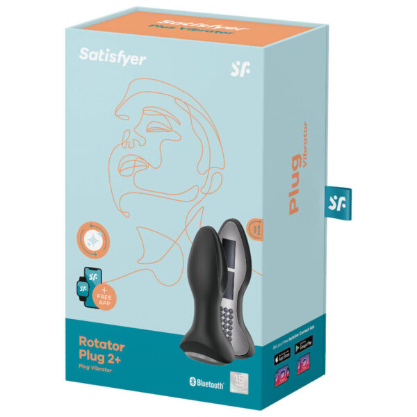 SATISFYER ROTATOR PLUG 2+ PLUG VIBRADOR APP - NEGRO - Imagen 5