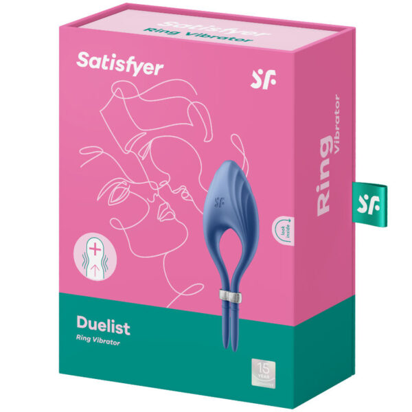 SATISFYER DUELIST ANILLO VIBRADOR - AZUL - Imagen 4