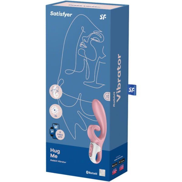 SATISFYER HUG ME VIBRADOR RABBIT APP - ROSA - Imagen 4