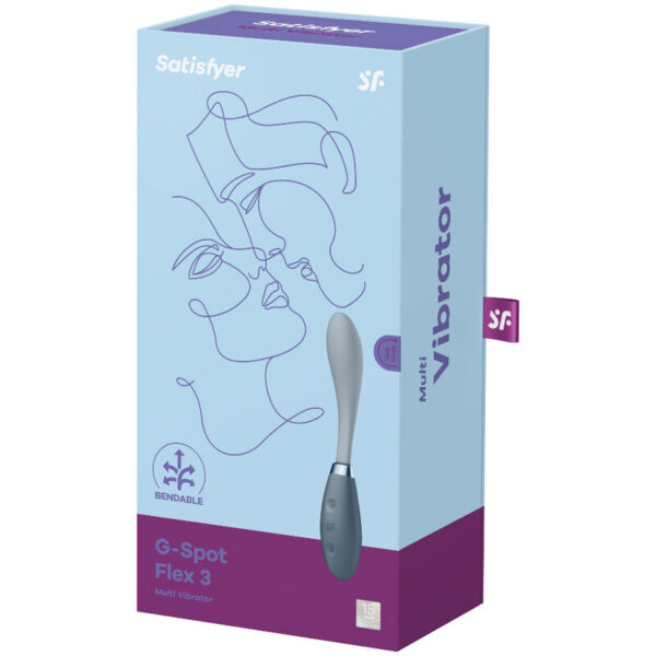 SATISFYER G-SPOT FLEX 3 MULTI VIBRADOR - GRIS - Imagen 4