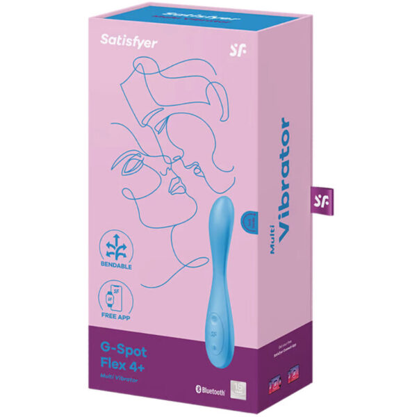 SATISFYER G-SPOT FLEX 4+ MULTI VIBRADOR APP - AZUL - Imagen 4