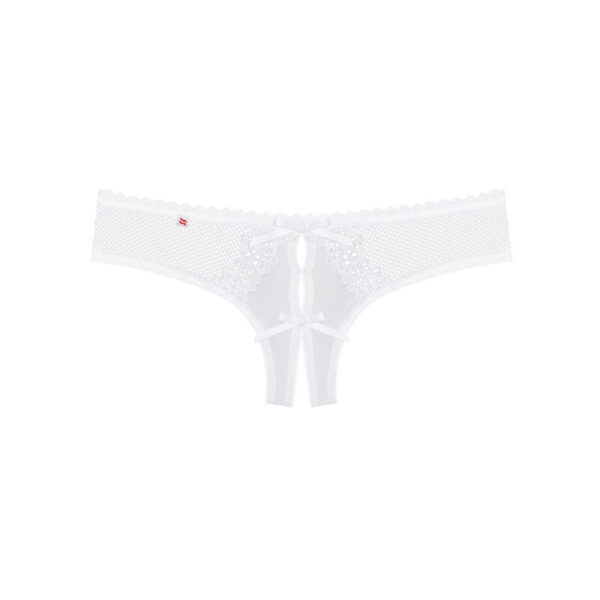 OBSESSIVE - ALABASTRA THONG CON ABERTURA BLANCO S/M - Imagen 4