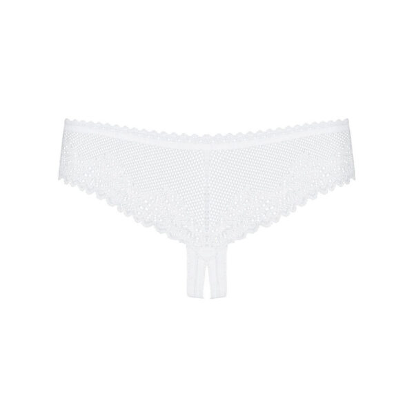 OBSESSIVE - ALABASTRA THONG CON ABERTURA BLANCO S/M - Imagen 5