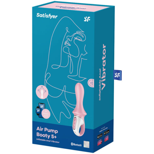 SATISFYER AIR PUMP BOOTY 5+ VIBRADOR ANAL INFLABLE - ROSA - Imagen 4