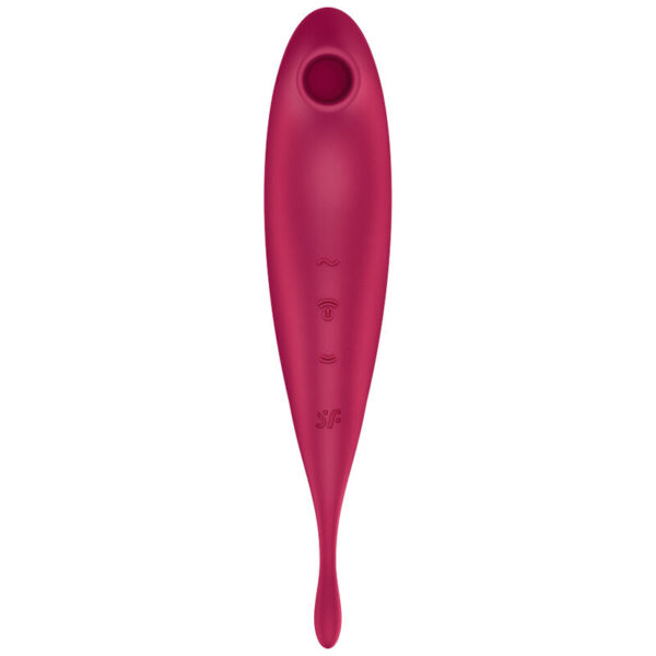 SATISFYER TWIRLING PRO+ ESTIMULADOR Y VIBRADOR APP - ROJO - Imagen 2