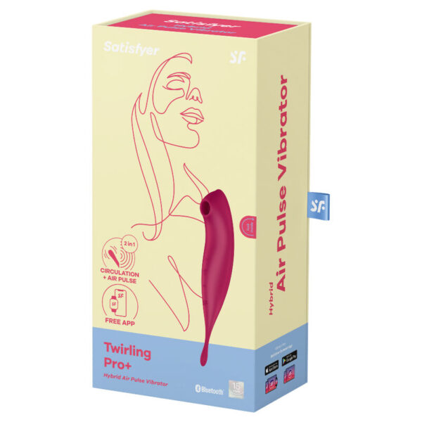 SATISFYER TWIRLING PRO+ ESTIMULADOR Y VIBRADOR APP - ROJO - Imagen 3