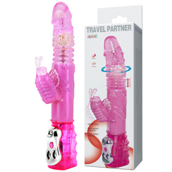TRAVEL PARTNER ROTADOR UP  DOWN RABBIT ROSA