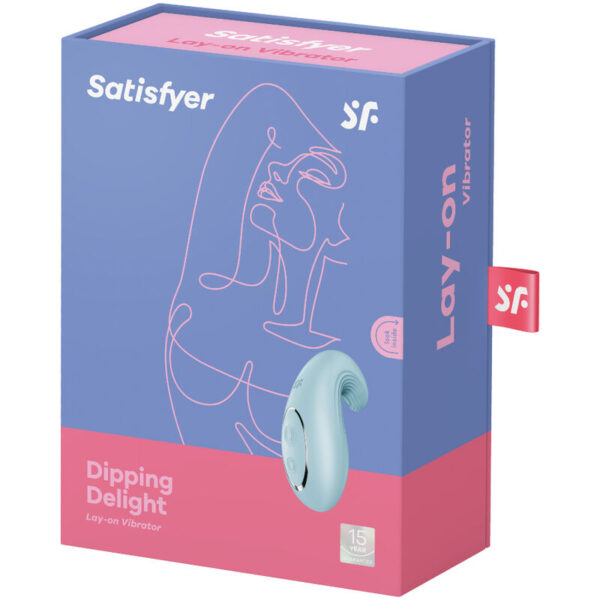 SATISFYER DIPPING DELIGHT VIBRADOR LAY-ON - AZUL - Imagen 4