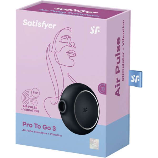 SATISFYER PRO TO GO 3 ESTIMULADOR Y VIBRADOR DOBLE - NEGRO - Imagen 5