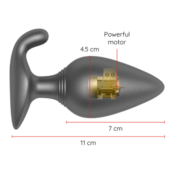 ONINDER - RIO PLUG ANAL VIBRADOR NEGRO - FREE APP - Imagen 3