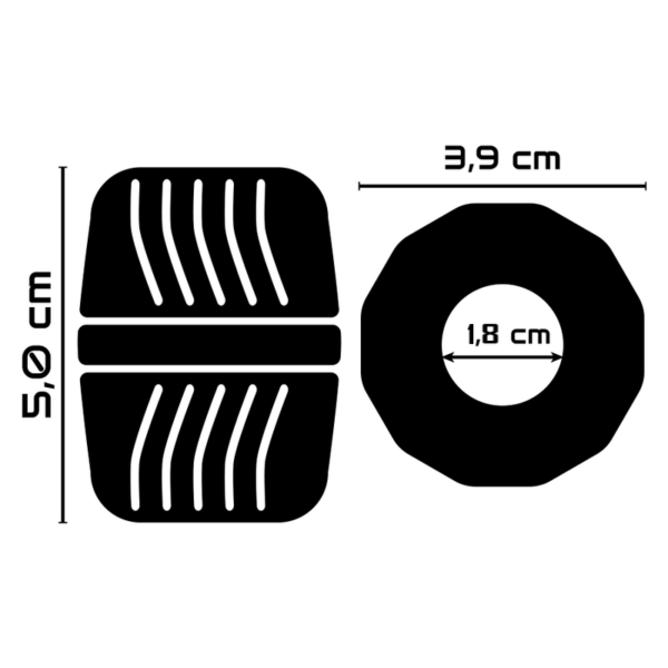 POWERING SUPER FLEXIBLE Y RESISTENTE ANILLO PENE 5 CM PR11 NEGRO - Imagen 3