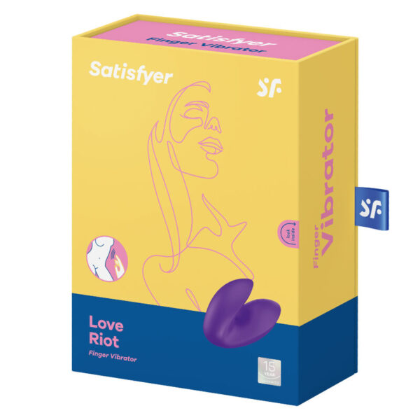 SATISFYER LOVE RIOT VIBRADOR DEDAL - MORADO - Imagen 4