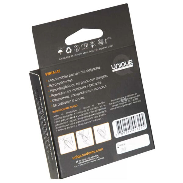 UNIQ CLASSIC PRESERVATIVOS SIN LATEX 3 UNIDADES - Imagen 2
