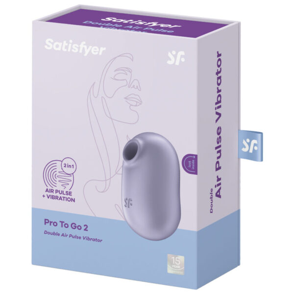SATISFYER PRO TO GO 2 ESTIMULADOR Y VIBRADOR DOBLE - VIOLETA - Imagen 5