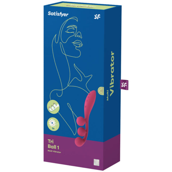 SATISFYER TRI BALL 1 MULTI VIBRADOR - ROJO - Imagen 4