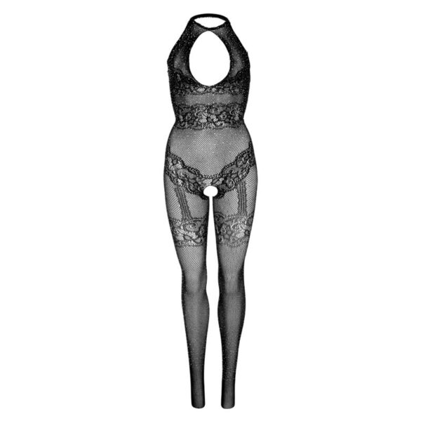 LEG AVENUE BODYSTOCKING DE RED SIN COSTURAS TALLA ÚNICA - NEGRO - Imagen 3