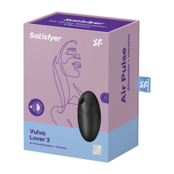 SATISFYER VULVA LOVER 3 ESTIMULADOR Y VIBRADOR - NEGRO - Imagen 4