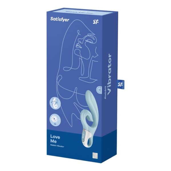 SATISFYER LOVE ME VIBRADOR RABBIT - AZUL - Imagen 5