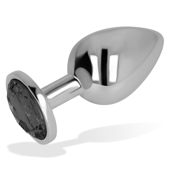 OHMAMA PLUG ANAL CON CRISTAL NEGRO 8 CM - Imagen 3
