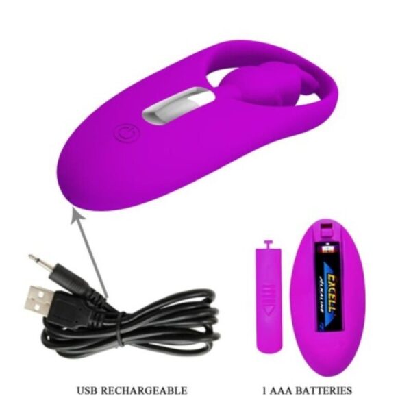 PRETTY LOVE WILD RABBIT ESTIMULADOR PARA BRAGUITA CON CONTROL REMOTO - LILA - Imagen 4