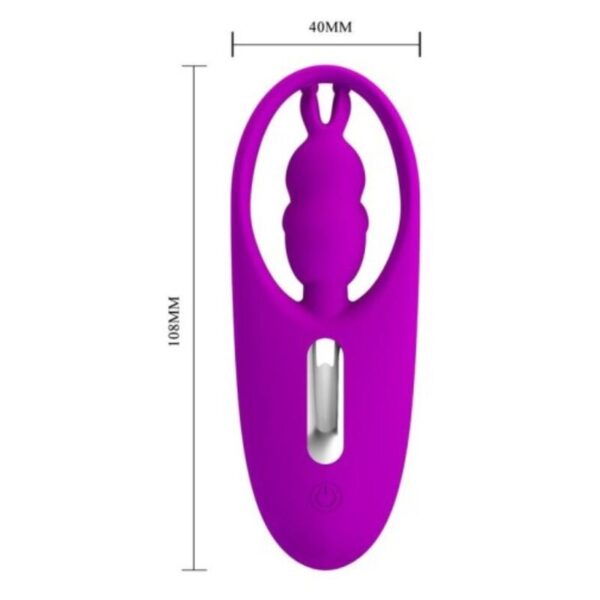 PRETTY LOVE WILD RABBIT ESTIMULADOR PARA BRAGUITA CON CONTROL REMOTO - LILA - Imagen 5