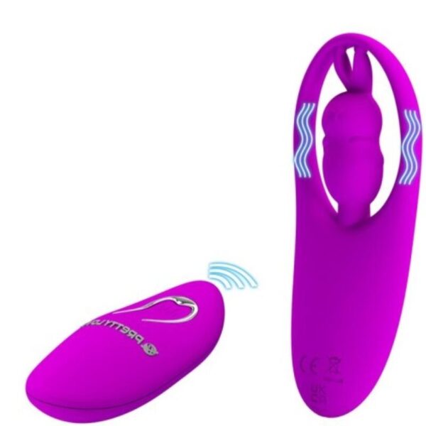 PRETTY LOVE WILD RABBIT ESTIMULADOR PARA BRAGUITA CON CONTROL REMOTO - LILA - Imagen 2