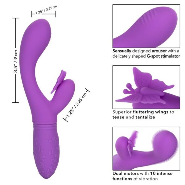 CALIFORNIA EXOTICS BUTTERFLY KISS FLUTTER VIOLETA - Imagen 3