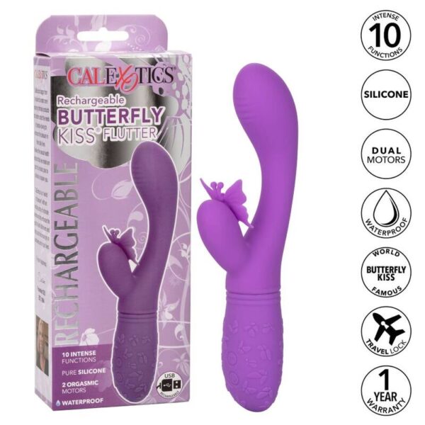 CALIFORNIA EXOTICS BUTTERFLY KISS FLUTTER VIOLETA - Imagen 2