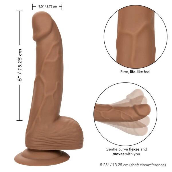 CALIFORNIA EXOTICS SILICONE STUDS 15,24 CM BROWN - Imagen 2