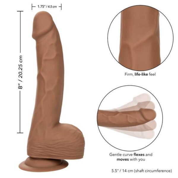 CALIFORNIA EXOTICS SILICONE STUDS 20,32 CM BROWN - Imagen 2