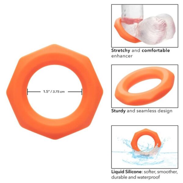 CALIFORNIA EXOTICS ALPHA SEXAGON RING NARANJA - Imagen 4